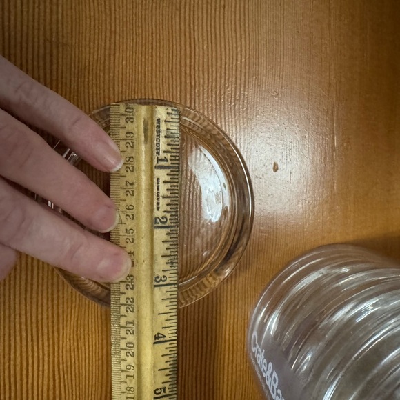 Set of 12 Glass Crate & Barrel Candle holders - Picture 3 of 3